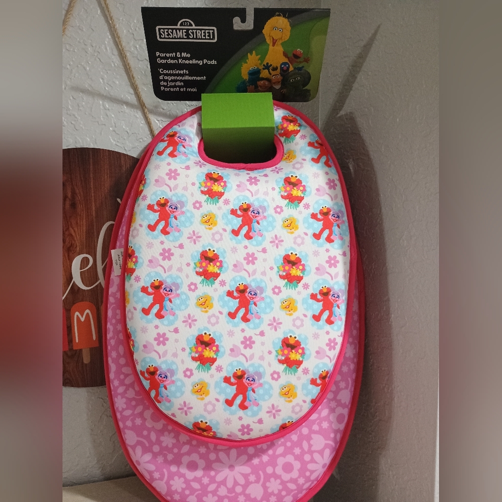 Sesame Street Pink Baby Bib